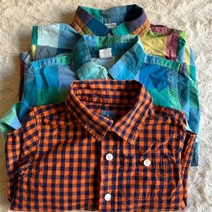 Lot of 3T Plaid Long-Sleeve Button Down Shirts